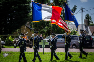 75e anniversaire du débarquement de Normandie - Cérémonie à Coigny en souvenir du 358th Fighter Group, le, 8 juin 2019.