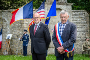 75e anniversaire du débarquement de Normandie - Cérémonie à Coigny en souvenir du 358th Fighter Group, le, 8 juin 2019.