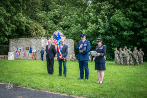 75e anniversaire du débarquement de Normandie - Cérémonie à Coigny en souvenir du 358th Fighter Group, le, 8 juin 2019.