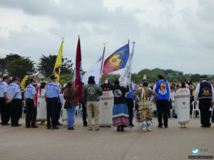 75e anniversaire du débarquement de Normandie - Cérémonie du 10 juin 2019 à Utah Beach en souvenir des soldats amérindiens.