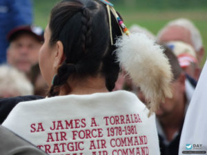 75e anniversaire du débarquement de Normandie - Cérémonie du 10 juin 2019 à Utah Beach en souvenir des soldats amérindiens.