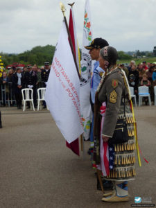 75e anniversaire du débarquement de Normandie - Cérémonie du 10 juin 2019 à Utah Beach en souvenir des soldats amérindiens.