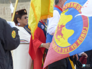 75e anniversaire du débarquement de Normandie - Cérémonie du 10 juin 2019 à Utah Beach en souvenir des soldats amérindiens.