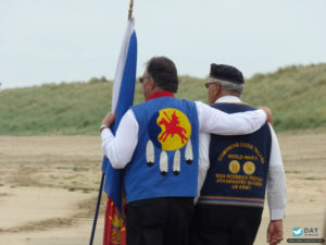 75e anniversaire du débarquement de Normandie - Cérémonie du 10 juin 2019 à Utah Beach en souvenir des soldats amérindiens.