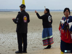 75e anniversaire du débarquement de Normandie - Cérémonie du 10 juin 2019 à Utah Beach en souvenir des soldats amérindiens.