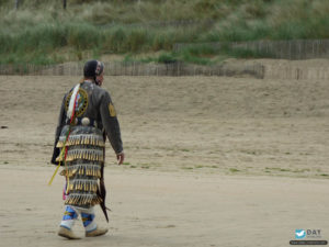 75e anniversaire du débarquement de Normandie - Cérémonie du 10 juin 2019 à Utah Beach en souvenir des soldats amérindiens.