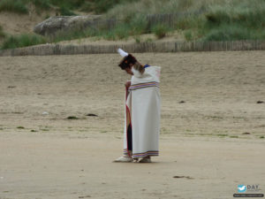 75e anniversaire du débarquement de Normandie - Cérémonie du 10 juin 2019 à Utah Beach en souvenir des soldats amérindiens.