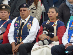 75e anniversaire du débarquement de Normandie - Cérémonie du 10 juin 2019 à Utah Beach en souvenir des soldats amérindiens.