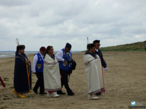 75e anniversaire du débarquement de Normandie - Cérémonie du 10 juin 2019 à Utah Beach en souvenir des soldats amérindiens.