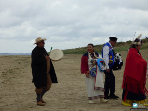 75e anniversaire du débarquement de Normandie - Cérémonie du 10 juin 2019 à Utah Beach en souvenir des soldats amérindiens.