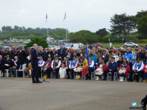 75e anniversaire du débarquement de Normandie - Cérémonie du 10 juin 2019 à Utah Beach en souvenir des soldats amérindiens.
