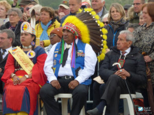 75e anniversaire du débarquement de Normandie - Cérémonie du 10 juin 2019 à Utah Beach en souvenir des soldats amérindiens.