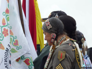 75e anniversaire du débarquement de Normandie - Cérémonie du 10 juin 2019 à Utah Beach en souvenir des soldats amérindiens.