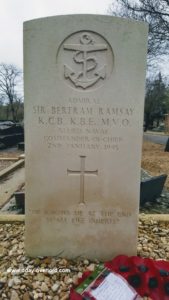 Tombe de l'amiral Bertram Ramsay au cimetière de Saint-Germain-en-Laye. Photo : Marc Laurenceau