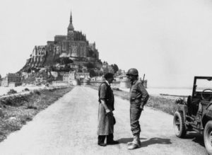 Mont Saint Michel en 1944. Photo : US National Archives